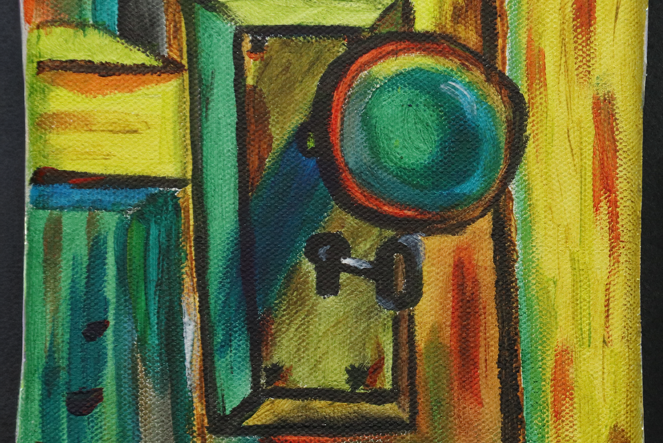 Nina Hieckmann, G11a, Gisela-Schulen, Kunstwerk "Der Schl&uuml;ssel zur Zukunft" (Treppenhaus EG/1. Stock)
