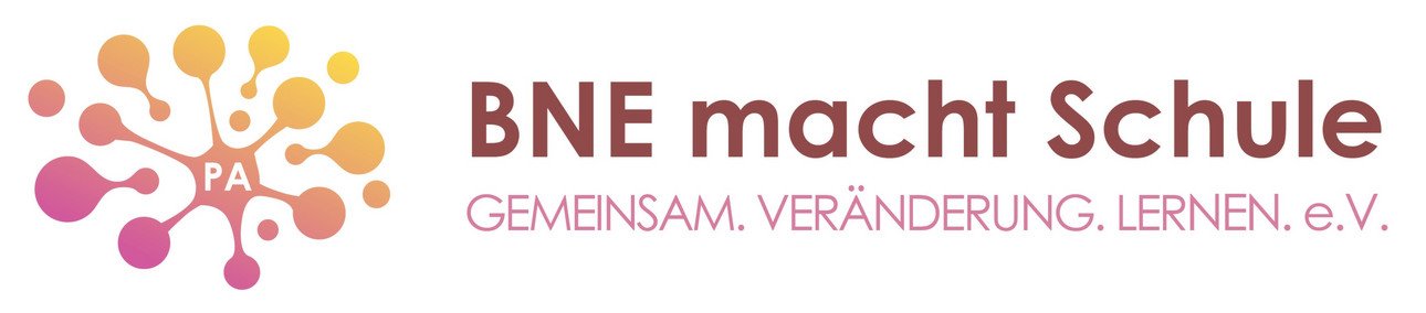 Vereinslogo BNE macht Schule. Gemeinsam. Veraenderung. Lernen. e.V.