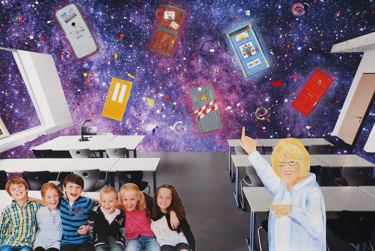Maria Larou, Lena M&uuml;ller & Pia Thomas, F11Ga2, Gustav von Schl&ouml;r-Schule, Kunstwerk "Traumdeuter" (Animation EG)