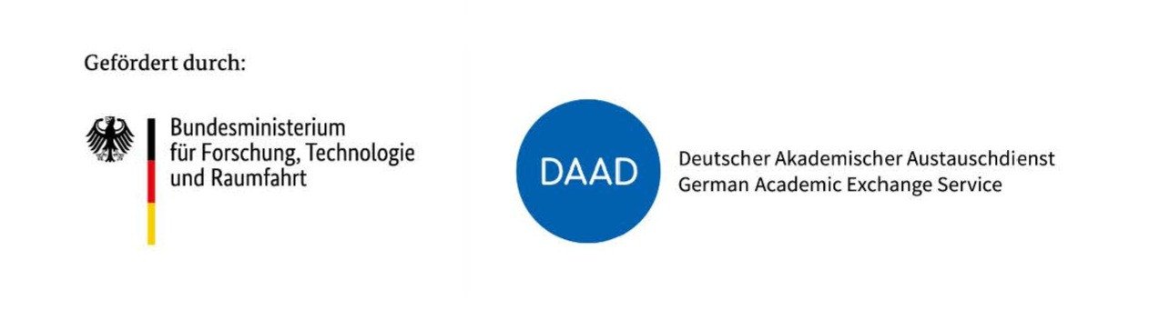 Logo Bundesministerium f&uuml;r Forschung, Technologie und Raumfahrt und Deutscher Akademischer Austauschdienst
