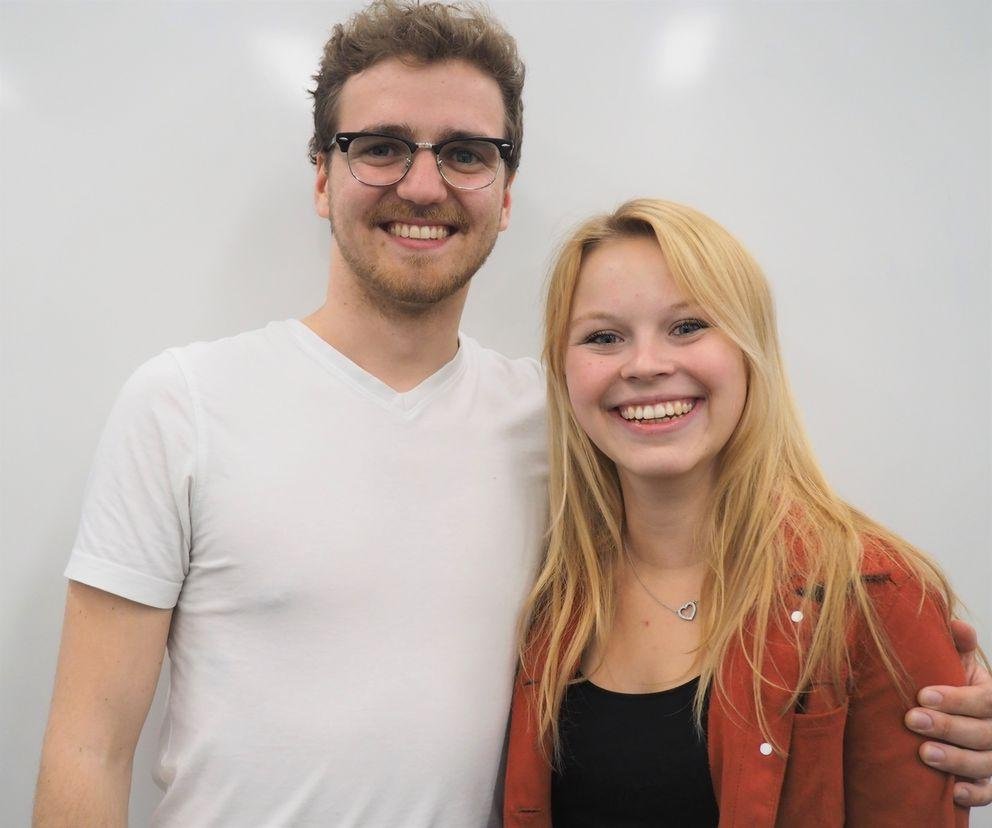Zu sehen ist die Leitung der StuVeLA (Studierendenvertretung Lehramt): Stephan Kempf und Synthia Müller.