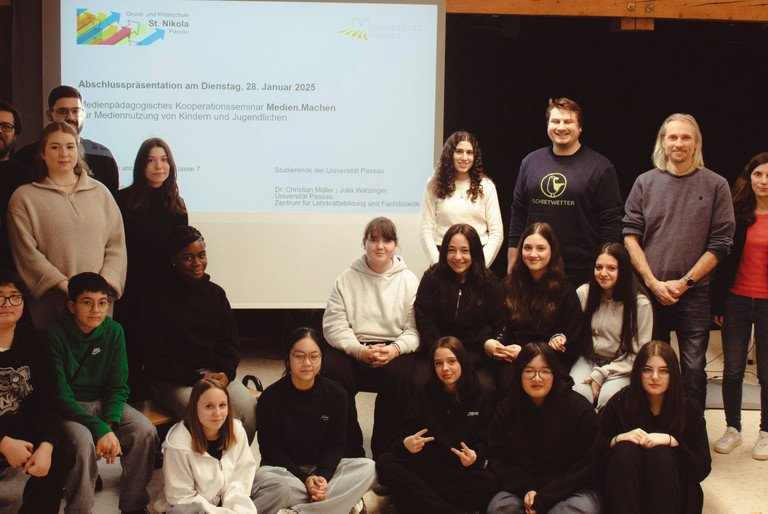 Schule und Universität arbeiten im Projekt „Medien.Machen“ intensiv zusammen. Foto: Universität Passau