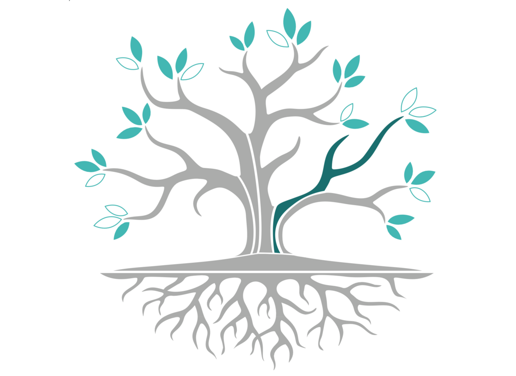 Baum-Visualisierung des ZLF mit dem petrol Ast des Handlungsfelds "Bildungstechnologien und Innovationslabore"