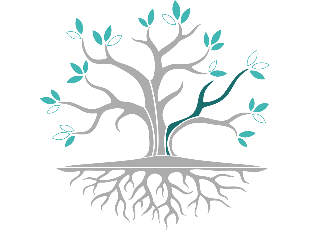 Baum-Visualisierung des ZLF mit dem petrol Ast des Handlungsfelds "Bildungstechnologien und Innovationslabore"